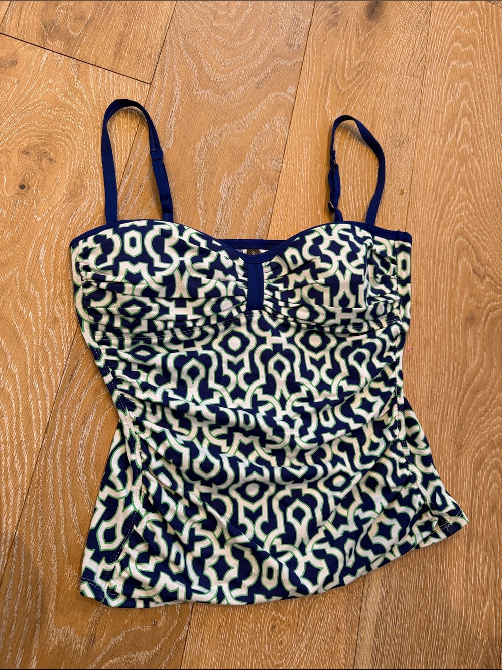 Tommy Bahama Tankini Swim Top Blue Green Size Small